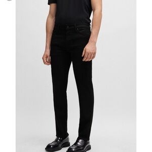 HUGO BOSS EUC BLACK SHINY MONTANA MADE IN ITALY JEANS SIZE 32
